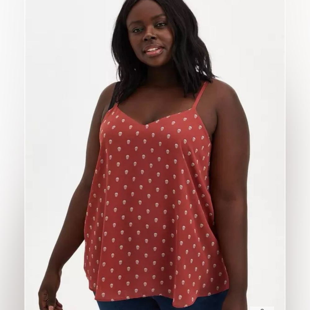 Torrid Red Skull Print Swing Cami